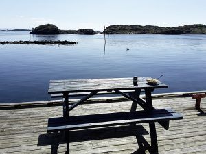 Angelreisen Norwegen 40301-316 Kvitsøy Maritime Senter Aussicht Terrasse1