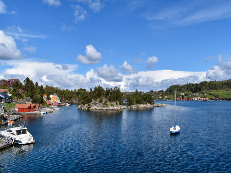 Norwegen | Rogaland | Bucht mit Booten