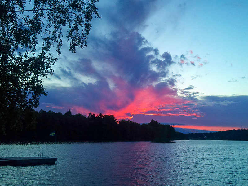 Schweden | Västergötland | glühender Himmel