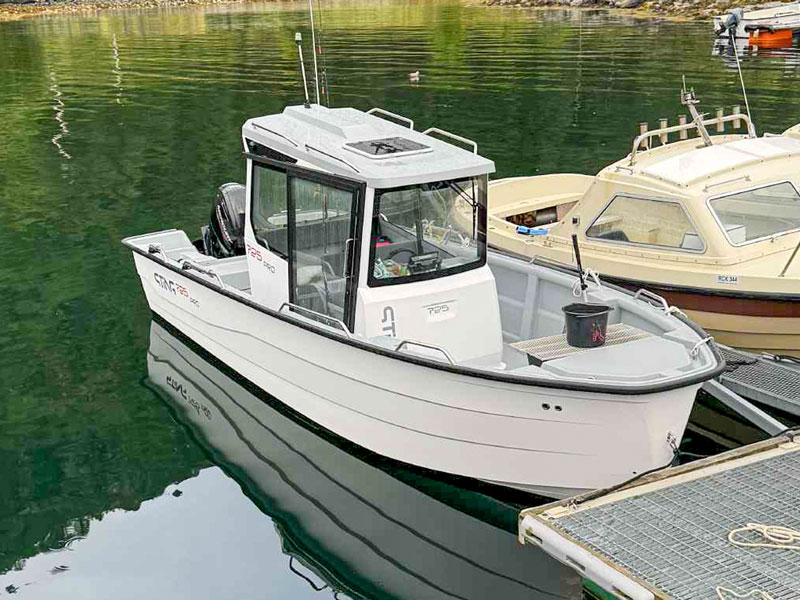 Angelreisen Norwegen Boote 41491-41510 Skottneset Feriesenter Kabinenboot 24 Fuß, 115 PS, 4 Takt, Echolot + Kartenplotter (Sting)