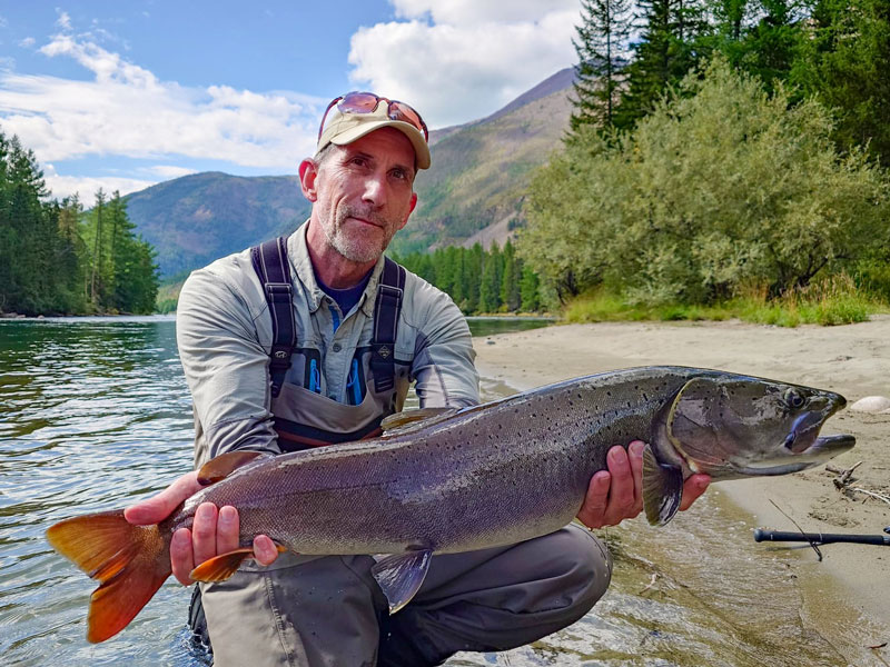 Angelreise Mongolei Taimen am Fluss